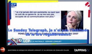 Affaire Penelope Fillon : Gérard Longuet ridiculisé par Quotidien (vidéo)