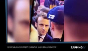 Emmanuel Macron se prend un œuf en pleine tête au Salon de l'agriculture (Vidéo)