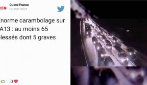 Yvelines : Un carambolage sur l'A13 au moins 65 blessés dont 3 graves