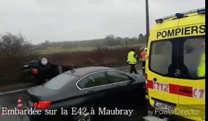 Accident Maubray Autoroute E42