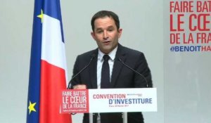 B.Hamon fait allusion à Macron lors du discours d'investiture