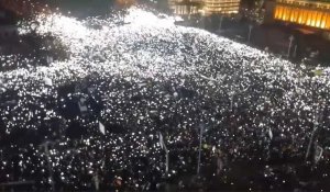 Les images folles des manifestations en Roumanie
