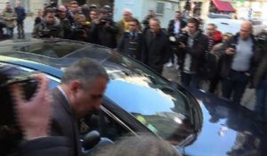 Arrivée de François Fillon pour un déjeuner avec Nicolas Sarkozy