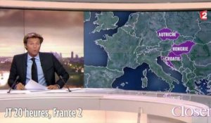 JT France 2 20 heures - L' Autriche prend la place de la République Tchèque sur une carte du journal de Laurent Delahousse