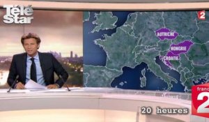 JT France 2 20 heures - L' Autriche prend la place de la République Tchèque sur une carte du journal de Laurent Delahousse - Dimanche 20 septembre 2015