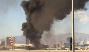 Spectaculaire incendie d'un Boeing 777 de British Airways à l'aéroport de Las Vegas