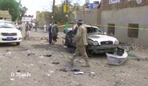 Les dégâts de trois attentats meurtriers au Yémen