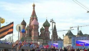 Les Russes célèbrent l'anniversaire de de l'annexion de la Crimée