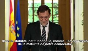 Rajoy annonce l'abdication du roi d'Espagne 
