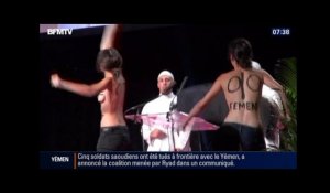 Des Femen perturbent le salon de la femme musulmane à Pontoise  - ZAPPING ACTU DU 14/09/2015