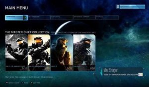 Halo : The Master Chief Collection - L'Interface Utilisateur et un extrait d'Halo 4