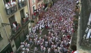 Espagne : premier lâcher de taureaux dans les rues de Pampelune
