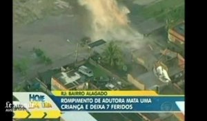 La rupture d'une canalisation inonde un quartier de Rio