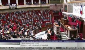 Motion de censure : Copé exhorte le gouvernement à "changer de politique"