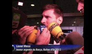 Messi de retour à Barcelone après son ballon d'or