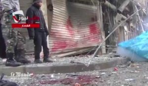 Alep, filmée après les bombardements