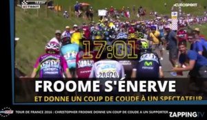 Tour de France 2016 : Christopher Froome donne un coup de coude à un supporter (Vidéo)