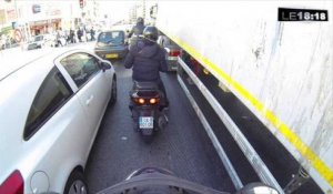 Les motards autorisés à se faufiler entre les voitures