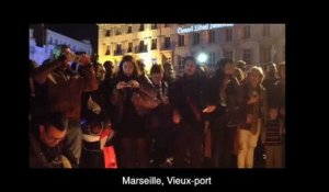 Marseille : un millier de personnes sur le Vieux-Port en hommage aux victimes