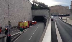 Un feu dans le tunnel du Vieux-Port à Marseille