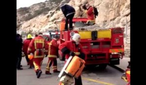 Marseille : dispositif important pour éteindre le feu de Marseilleveyre