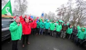 30 janvier 2012: piquet de grêve chez Kraft à Rhisnes