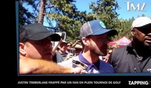 Justin Timberlake frappé par un fan en plein tournoi de golf