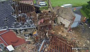 Ciney: Une habitation soufflée par une explosion