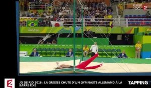 JO de Rio 2016 : La grosse chute d'un gymnaste allemand à la barre fixe