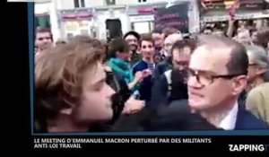 Emmanuel Macron : Des insultes et des jets d'œufs des anti-loi Travail perturbent son meeting (Vidéo)