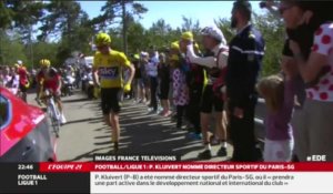 Chris Froome termine l'étape du mont Ventoux à pied  - ZAPPING TÉLÉ DU 15/07/2016