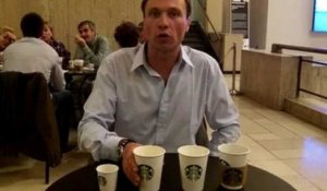 Vincent Appolloni de la société Santos Palace teste les cafés Starbucks