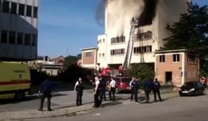 Charleroi: incendie à la tour Interbeton