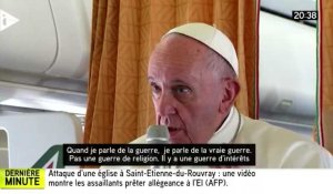 Saint-Étienne-du-Rouvray : "Le monde est en guerre" mais pas de religions pour le pape François