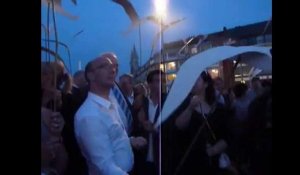 Tournai : inauguration - Quai des Salines | Rudy Demotte embrasse sa mouette (11)