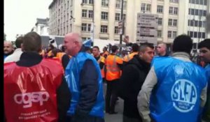 Manifestation des éboueurs à Bruxelles
