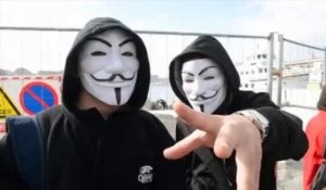 Les Anonymous manifestent contre Indect