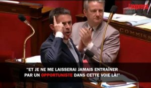 Manuel Valls, en colère, traite Laurent Wauquiez "d'opportuniste"