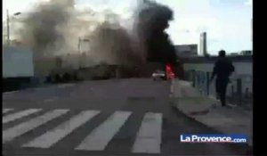 Marseille : un fourgon blindé attaqué à l'explosif