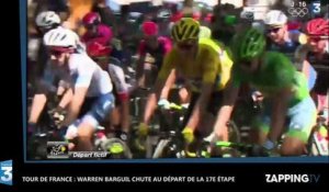 Tour de France 2016 : Warren Barguil fait une chute au départ de la 17e étape (Vidéo)