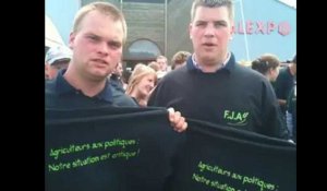 Foire de Libramont: manifestation silencieuse des jeunes agriculteurs