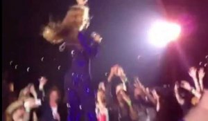 Beyoncé embrasse le Liégeois Laurent Touette au SportPaleis d'Anvers