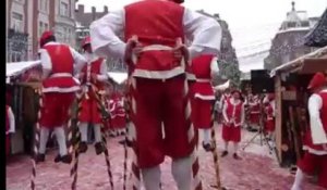 Les échasseurs namurois sous la neige