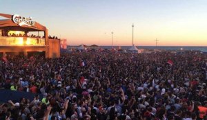 Explosion de joie dans la fan zone de Marseille après le but de Giroud