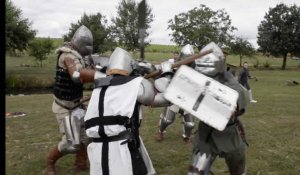 Béhourd, entrainement de l'équipe bretonne Ar Goaz Du