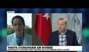 Russie : Erdogan chez "son cher ami Vladimir" Poutine pour s'accorder sur la Syrie