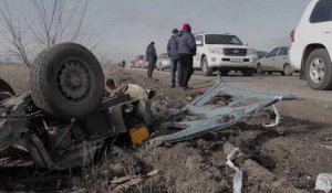 Est de l'Ukraine: Un minibus saute sur une mine, 3 civils tués
