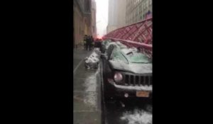 Une grue s'effondre en plein New York