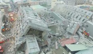 Taïwan : des images de drone et de vidéosurveillance montrent la violence du séisme