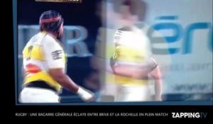 Rugby : une bagarre générale éclate entre Brive et La Rochelle en plein match ! (Vidéo)